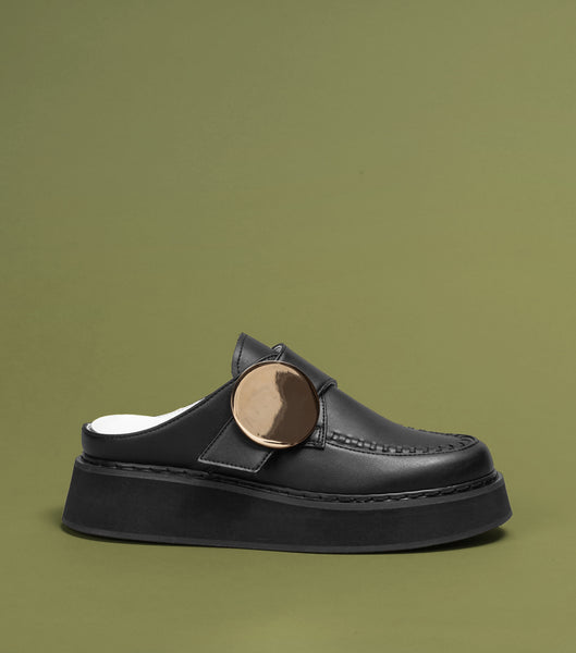 【prank project】Loafer mule Black Shoes